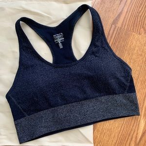 EUC Navy Glitter Athleta Sports Bra